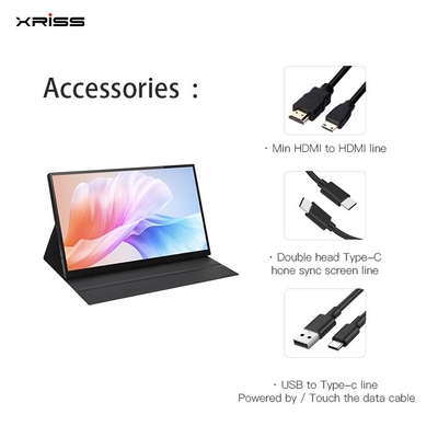Χονδρική 15.6 ιντσών φορητή οθόνη FHD 4K Touch χωρίς άγγιγμα οθόνη φορητή οθόνη με Type-c Port HDMI