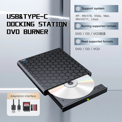 Εξωτερικό CD DVD Burner USB 3.0 USB C CD-RW Drive DVD-RW Burner Writer Player